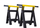 Mbajtëse pune Stanley Adjustable Sawhorse 1-70-559, set 2 copë, deri 450 kg, e zezë
