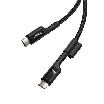 Kabllo USB C Baseus Fish Eye, Type C në Type C, 100W, 1m, e zezë