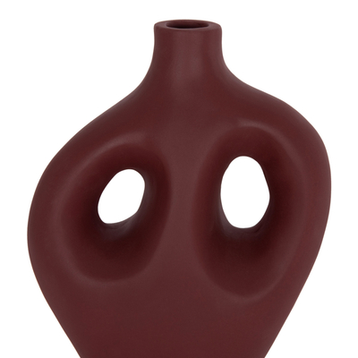 Vazo dekorative tavoline Fliker HM4666.03L, terrakotë, 30 cm, ngjyrë qershi e errët