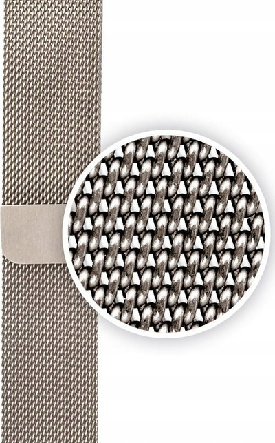 Рамка за часовник Crong Milano Steel за Apple Watch, нерѓосувачки челик, 42/44/45/49 mm, шампањ боја