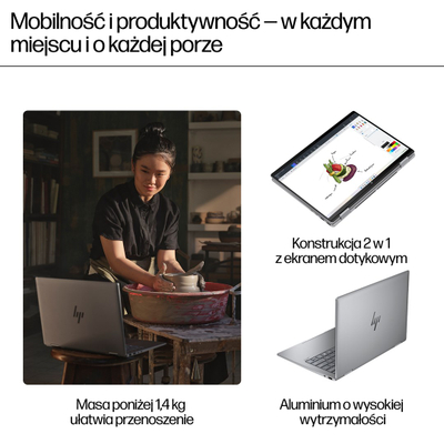 Лаптоп 2 во 1 HP A58SHEA, Ryzen 5, 16GB RAM, темно сива