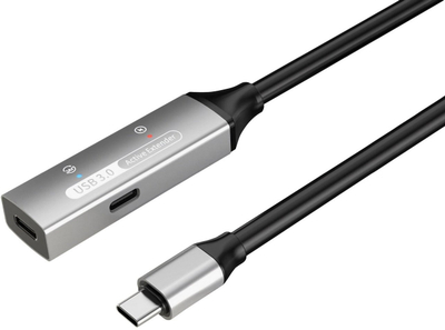 Kabllo zgjatues PremiumCord Active USB C, 5 m, USB 3.2 Gen 1, gri