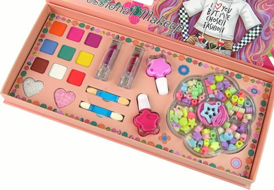 Set lodrash grimi Leantoys DIY 2 in 1, 100 copë, multingjyrësh