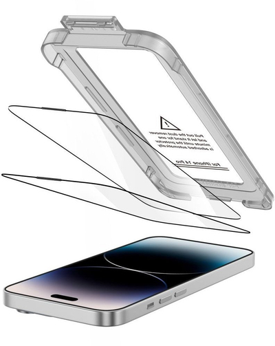 Xham mbrojtës Tech-Protect Quick Set+ për iPhone 14 Pro, 2 copë, i zi