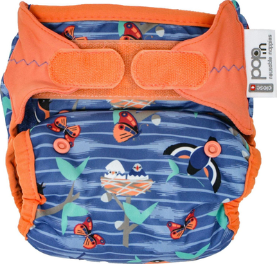 Pelena e ripërdorshme Close Caboo Swaddle Pop in AIO V2 Twilight Garden, 3 16 kg, me insert bambuje