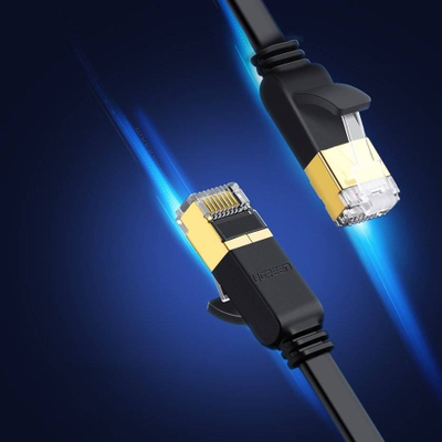 Kabllo rrjeti Ugreen Ethernet RJ45 Cat 7 STP, 10 m, e zezë