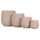 Set vazo dekorative Gardener HM4722, 4 copë, FiberClay, ngjyrë bezhë çimento