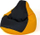 Sako ulëse Go Gift Bean Bag L, 105 x 80 cm, material Oxford, verdhë me të zezë