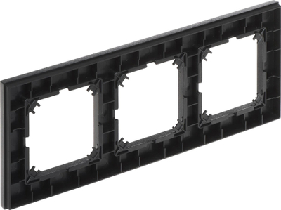 Kornizë trefishe Elektro-Plast FRAME PLATE SANTRA 4173-09, IP20, e zezë