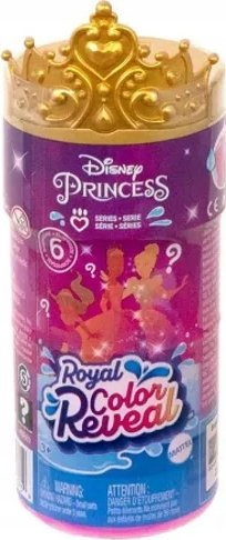 Kukull Disney Princess Color Reveal Party Series, 6 surpriza, shumëngjyrëshe