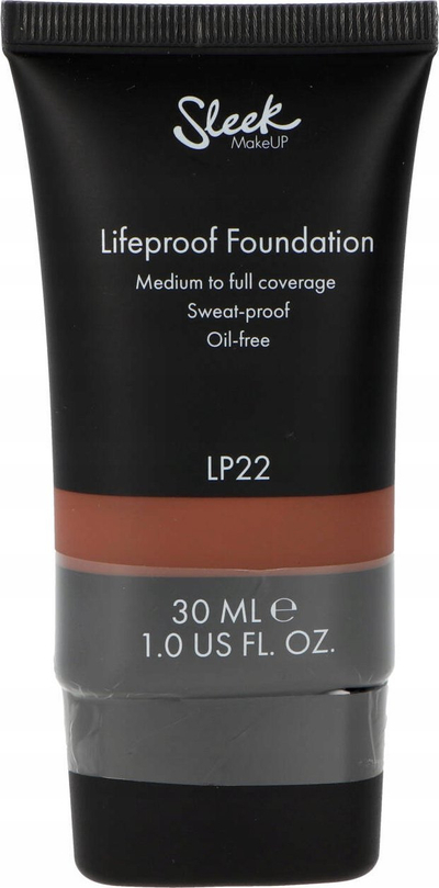 Fondatinë krem Sleek MakeUP Lifeproof LP22, pa vaj, mbulim i lartë, 30ml