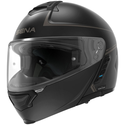 Helmeta motoçiklete Sena Impulse Flip Up, Mesh Intercom Bluetooth, madhësia L, e zezë mat
