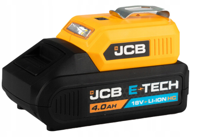 Adapter baterie JCB me dalje USB 5V 2A, me elektrik dore LED, i verdhë