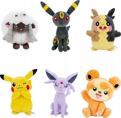 Lodër pelushi Pokémon Wave, 8\", 20 cm, me plot ngjyra