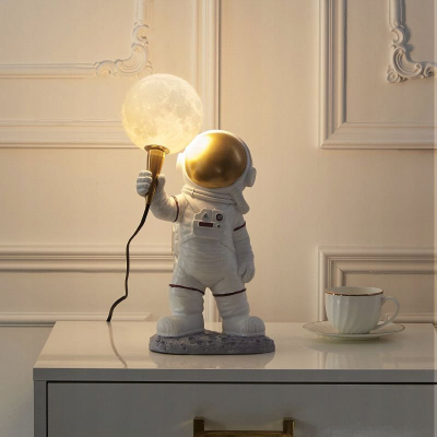 Lampë tavoline OEM Moon Astronaut AMTL, LED 1000lm, dekorative, e bardhë