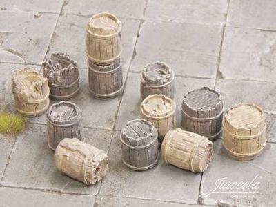 Set modelimi Juweela Old Wooden Barrels, 12 copë, fuçi druri të errëta dhe të çelta