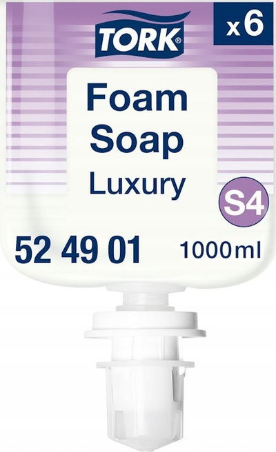 Sapun shkumë Tork Luxurious Foam Soap, 1000 ml, me erë lulesh