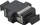 Adapter optik MPO në MPO, plastik, i zi