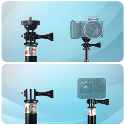 Selfie stick monopod Tech-Protect GA100, teleskopik, për GoPro DJI, i zi