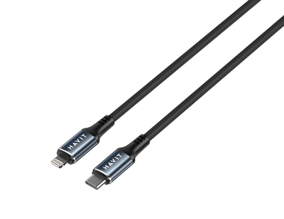 Kabllo karikimi Havit CB6311, USB C në Lightning, 1m, 30W, e zezë