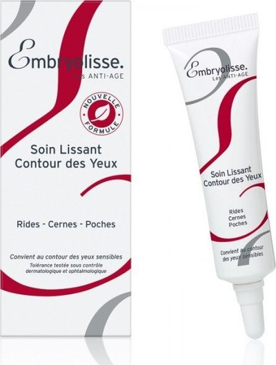 Krem konturi për sytë Embryolisse Smoothing Eye Contour Care, 15 ml, kundra rrudhave, i bardhë