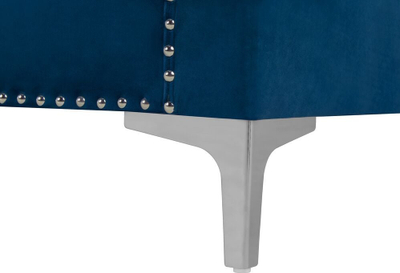 Divan 3 ulëse Beliani Avaldsenes, kadife, ngjyrë blu navy