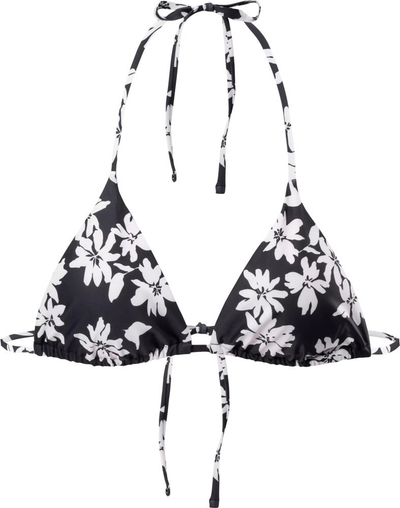 Reçipeta bikini për gra LADY FENI TOP, trekëndore, madhësia L, me lule, e zezë