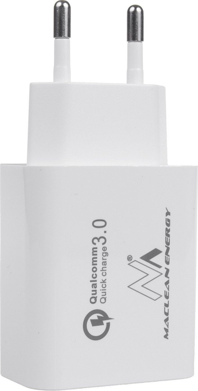 Karikues rrjeti Maclean MCE485W, 20W PD QC 3.0, USB edhe USB C, i bardhë