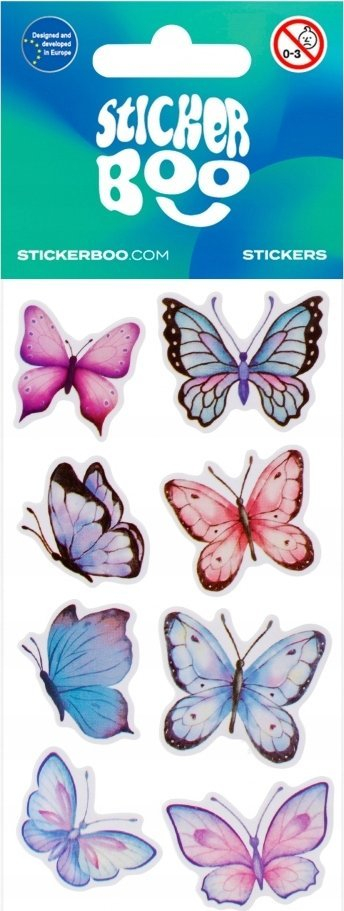 Стикери пеперутки STARPAK Sticker Boo 34612, 7x18cm, многуобојни