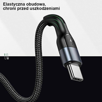 USB Usams USB-A - Kabllo USB-C, 1m, e zezë