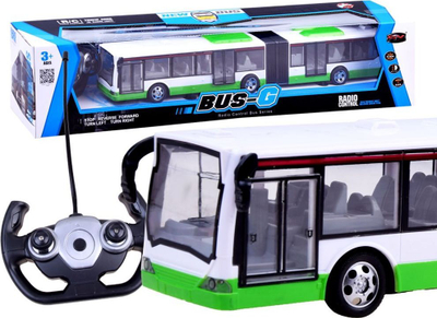 Autobus lodër me telekomandë RC0336, radio kontroll 27MHz, LED, i bardhë me jeshile