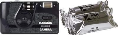 Kamera analoge Harman Reusable Camera, film 35mm, KIT, e zezë
