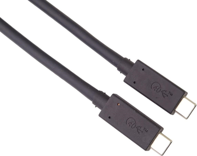Kabllo USB PremiumCord USB C në USB C, 0.8 m, e zezë