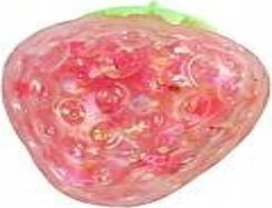 Lodër antistres Van Manen Squeeze Ball Strawberry, top luleshtrydhe 6 cm, me shkëlqim, shumëngjyrësh