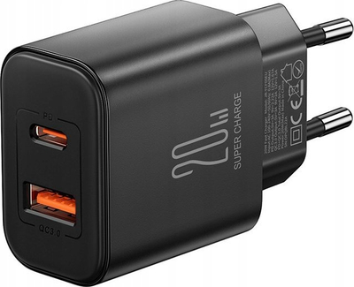 Karikues muri Joyroom JR-TCF05, 20W PD QC, me kabllo USB-C 1m, i zi