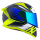 Helmeta Moto Cassida Aero Drome, blu/verdhë fluo/blu e çelët/e bardhë