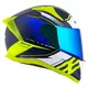 Helmeta Moto Cassida Aero Drome, blu/verdhë fluo/blu e çelët/e bardhë