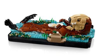 Set LEGO Ideas 21366 Floating Otters, model dekorativ, mbi 1200 pjesë, shumëngjyrësh