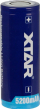 Bateri e rikarikueshme Tovatec XTAR26650 A, 26650, 5200mAh, FLAT TOP