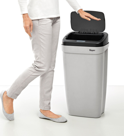 Kosh plehrash me hapje automatike Rayen, me sensor infra të kuq, 30L, gri me kapak të zi