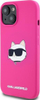 Mbulesë telefoni Karl Lagerfeld KLHMP15SSCHPPLF, silikon MagSafe, për iPhone 15 14 13 6.1", rozë fuchsia