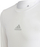 Bluzë kompresuese për kalamaj adidas Techfit Jr H23156, me mëngë të gjata, e bardhë