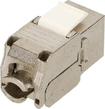 Modul keystone rrjeti Extralink CAT6A STP RJ45, metalik, ngjyrë argjendi