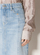 Fund xhinsi Martine Rose Denim Mini Skirt, bel i mesëm, xhepa me zinxhir, blu e çelët