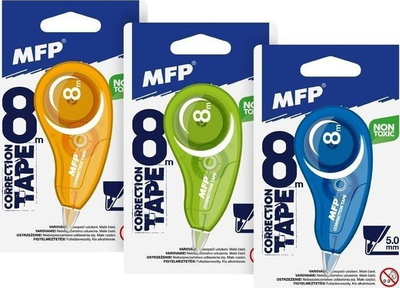 Korrektor në shirit MFP, 5mm x 8m, plastik, shumëngjyrësh