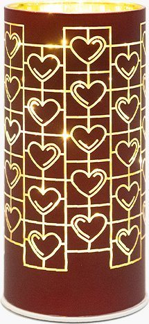 Dekor dritash Sirius Frida Glass Tube, 15cm, me bateri, e kuqe