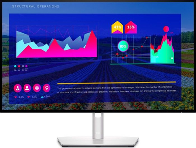 Monitor Dell UltraSharp, 2560 x 1440 (WQHD), 27'', i zi / i argjendtë
