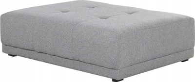 Puf ottoman me stof, 1 vend, jastëk i trashë, gri e çelët