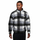 Bluzë fleece për burra Nike Club SSNL WNTRZD AOP HZ, gjysmë zinxhir, me kuadrate, bardh e zi gri