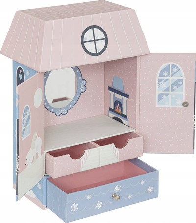 Kuti për bizhuteri Atmosphera Interior Creator H24cm, karton, blu